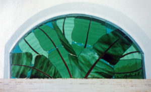 leaves built-in stained glass passion