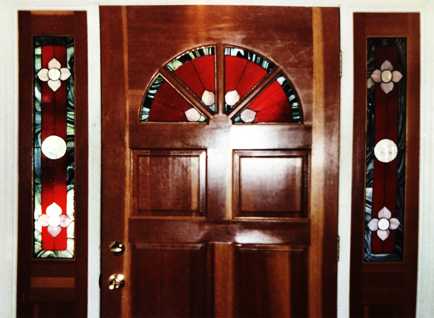 Entry door 2, stained glass passion