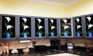 Peace Lily (Stained Glass Passion), Kitchen Cabinets