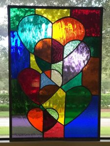 Free hanging panels, stained glass passion, vero beach florida