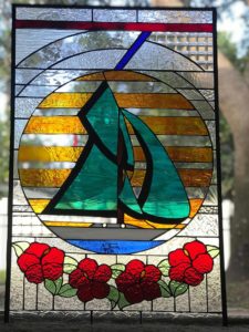 sail boat, stained glass passion vero beach florida