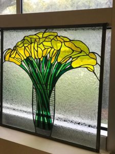 Yellow flower, stained glass passion, vero beach florida